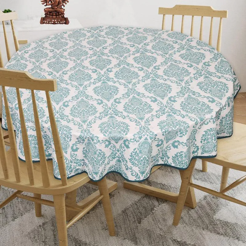 Ardila Ethnic Round Table Cover - Teal media 1