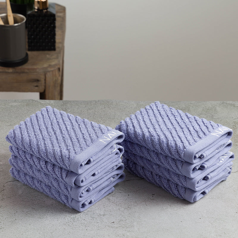 Nautica Riviera Soft Cotton Face Towel (Light Blue) - Set Of Eight media 4