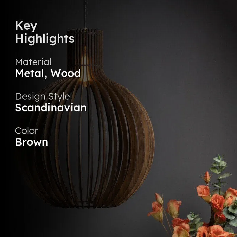 Kaede Wooden Ceiling Lamp media 2