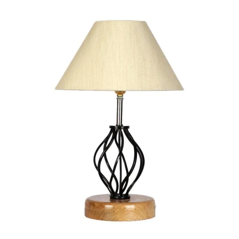 Georgia Fabric Table Lamp - Beige,Black media 3