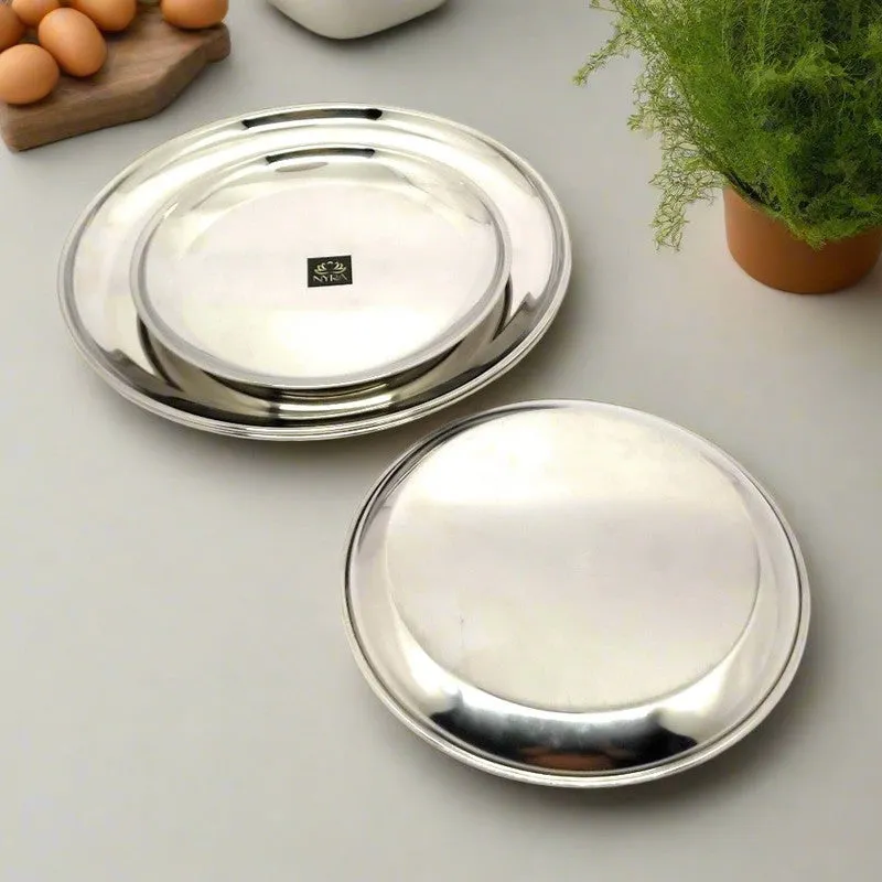 FeastCraft Dining Stainless Steel Dinner Plate - Twelve Piece Set media 3