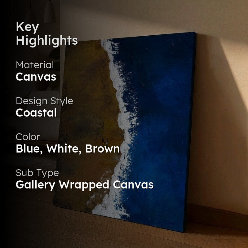 Coastal Drift Handmade Canvas Wall Painting media 2