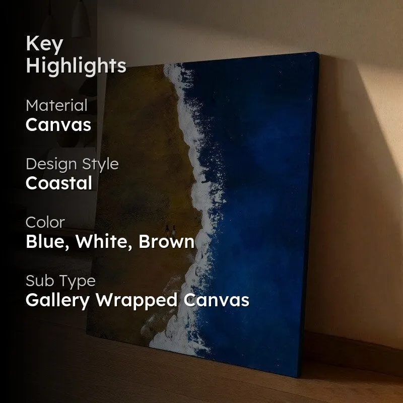 Coastal Drift Handmade Canvas Wall Painting media 2
