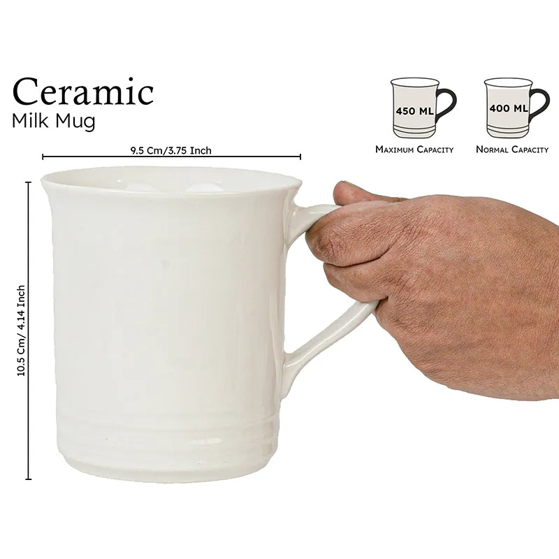 Brew Ceramic Coffee Mug (450 mL) - White media 7