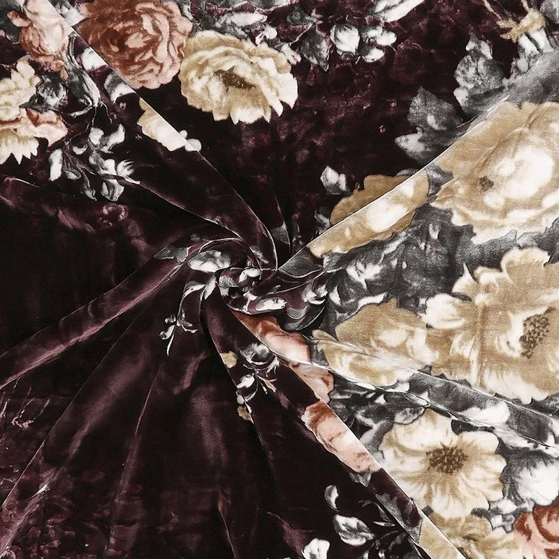 Monte Carlo Midnight Blossom Blanket (Brown) - 947 GSM media 6