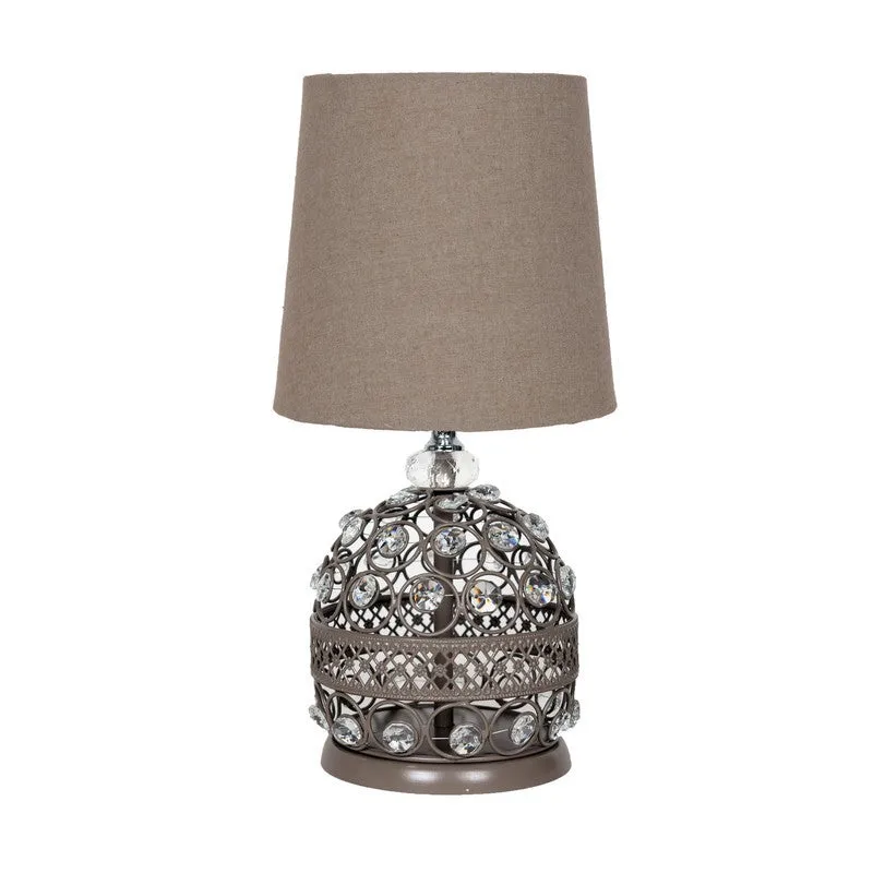 StoneLite Earthy Metal Table Lamp - Grey media 3