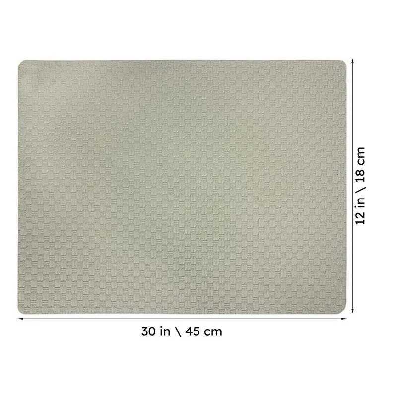 Claymor Grey Rectangle PVC Table Mats - Set Of Four media 6