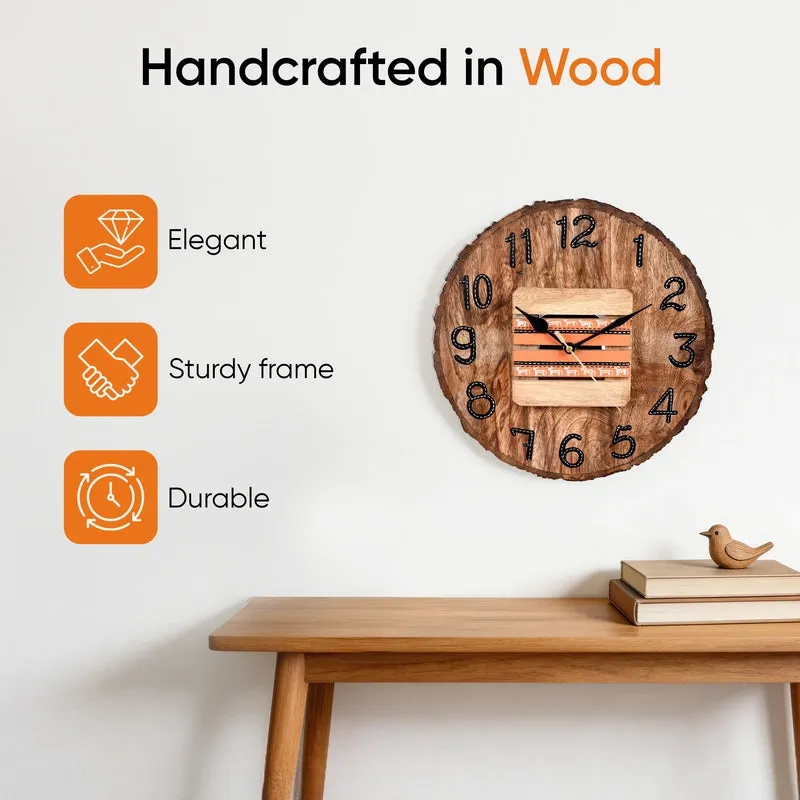 Imava Handcrafted Wooden  Wall Clock media 4