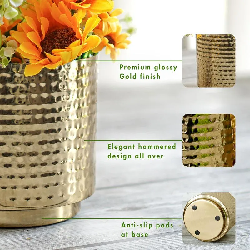 Nisya Hammered Planter - Set Of Two - 6