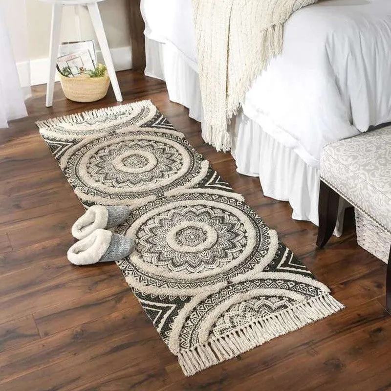 Lensi Floral Cotton Runner Rug media 1