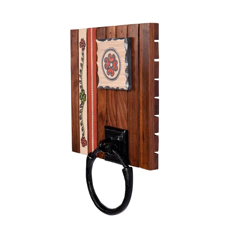 Yuva Ethnic Wooden Handcrafted Towel Hanger media 4
