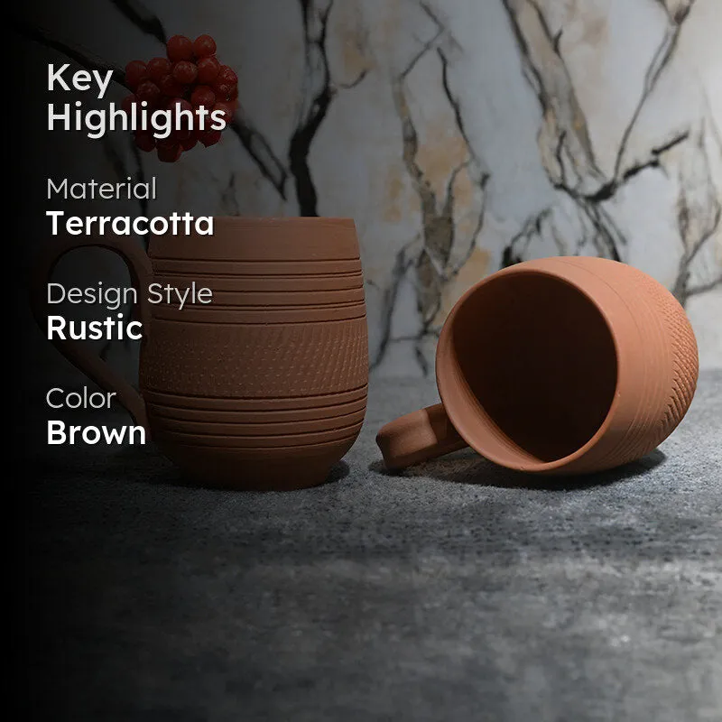 Srishti Terracotta Coffee Mug (250 mL Each) - Set of Two media 2