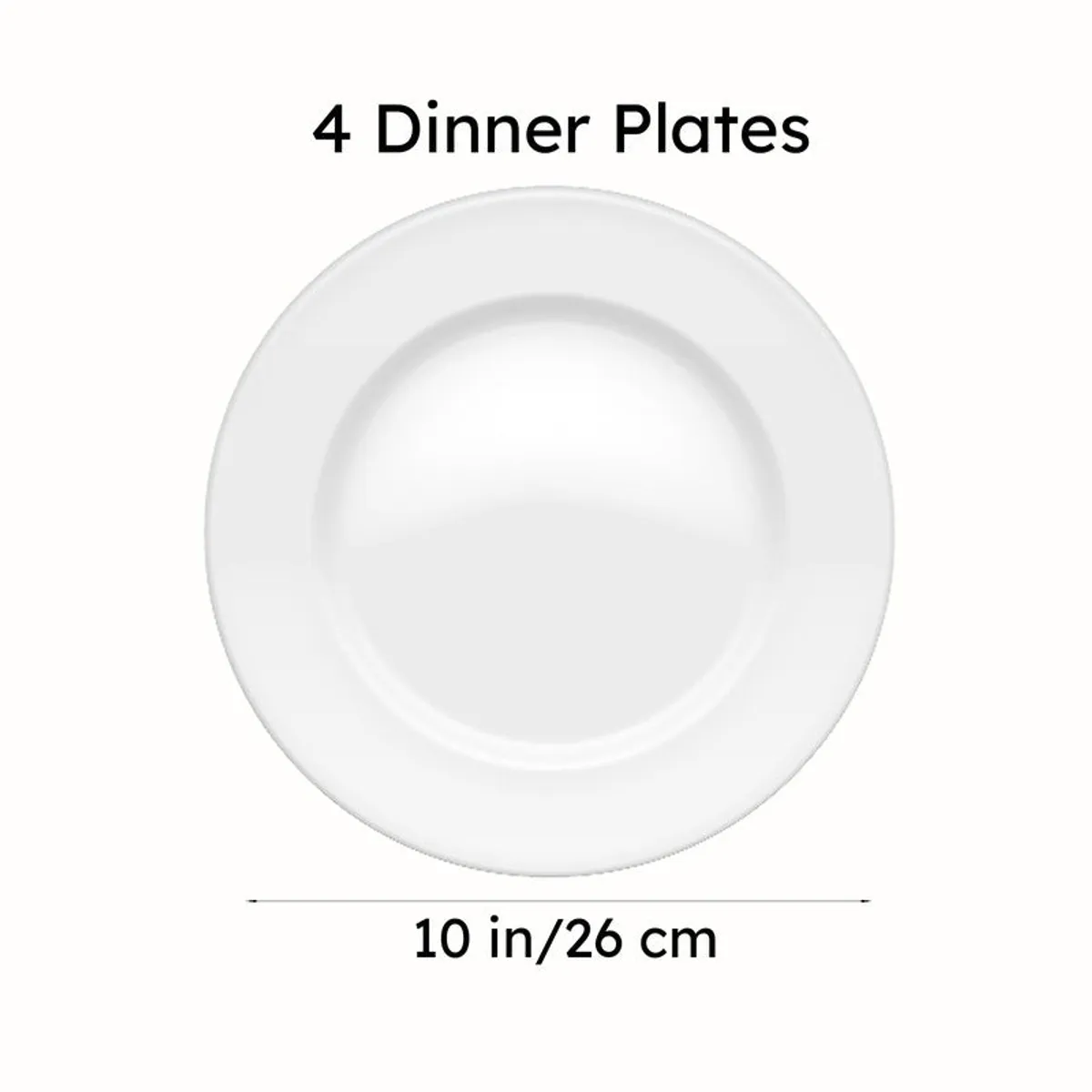 White round plate displayed against a plain white background.
