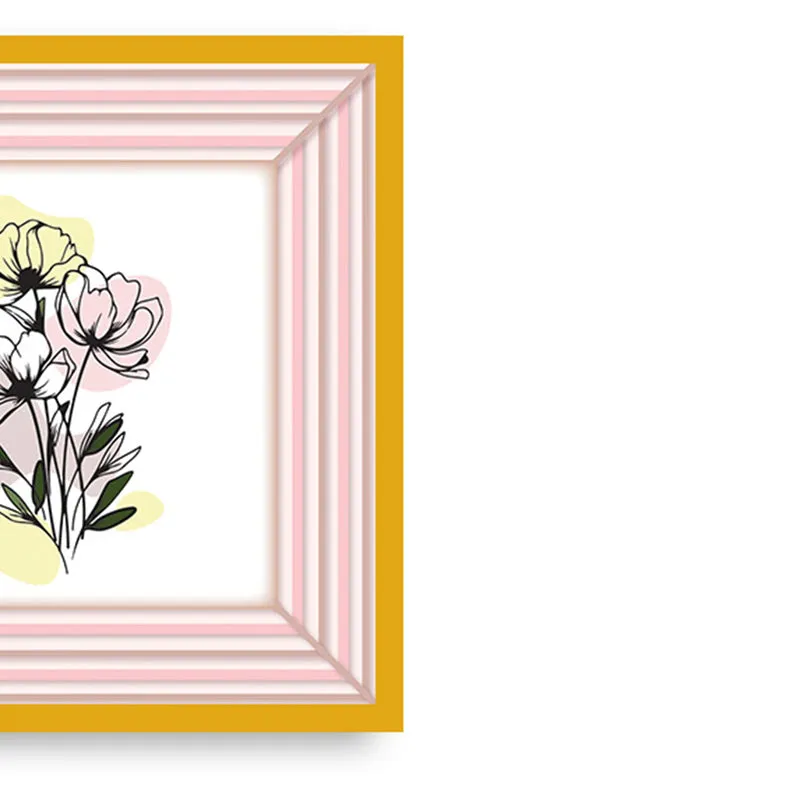 Blushing Buds Wall Art with Gold Frame media 4