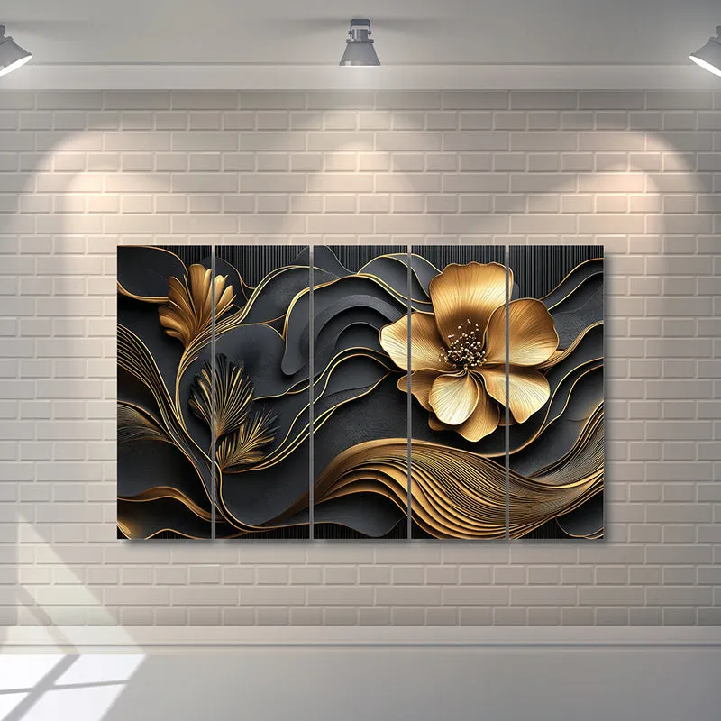 Flora Obsidia I Canvas Wall Art - Set Of Five media 3