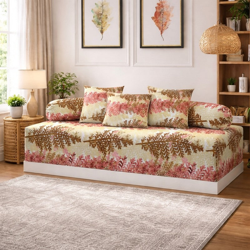 Coralyn Printed Diwan Set - Six Piece Set