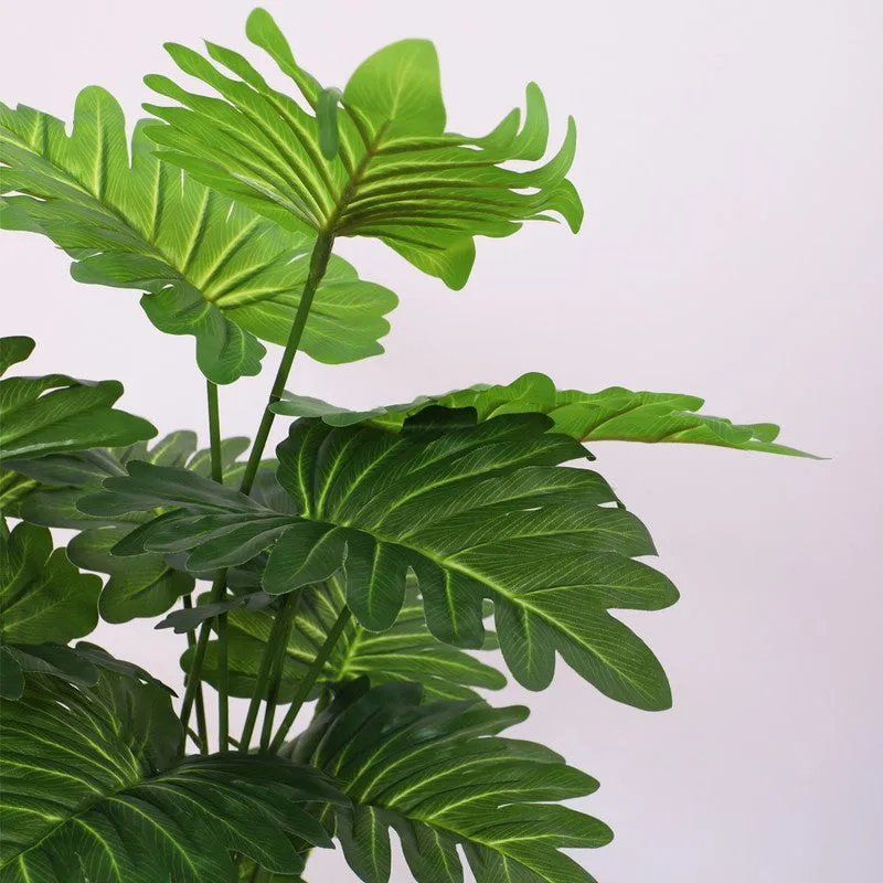 Faux Tropic Anthurium Silk Plant With Black Plastic Pot - 2.13 ft media 5