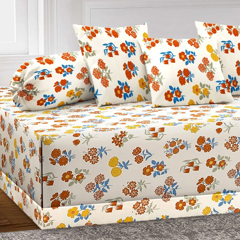 Busy Blooms Diwan Set - Six Piece Set media 3