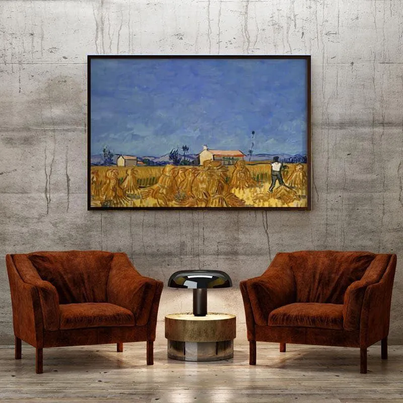 Harvest In Provence By Vincent Van Gogh - Black Frame media 4