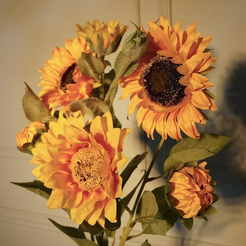 Faux Yellow Sun Flower Stick (21 CM) - Set Of Two media 4