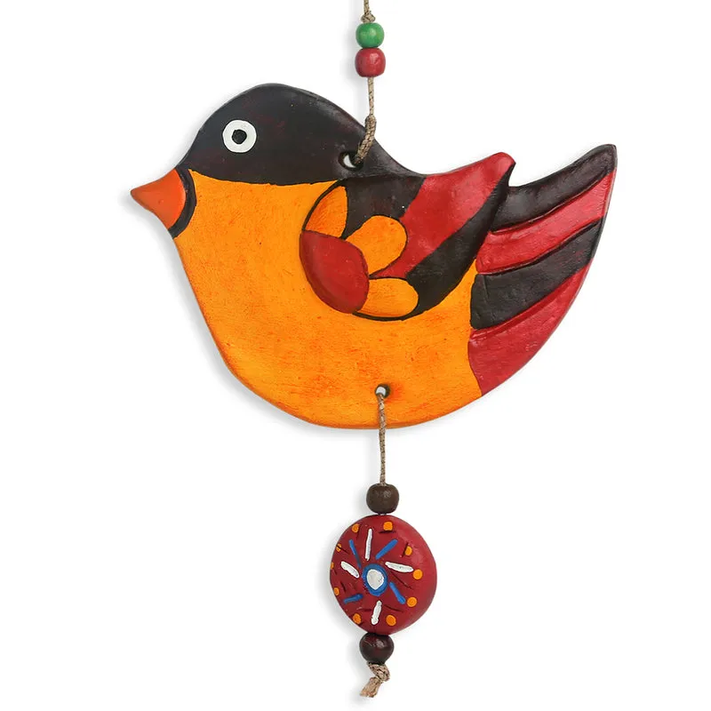 Chidiya Whisper Handmade Terracotta Wall Hanging - Set Of Two media 5