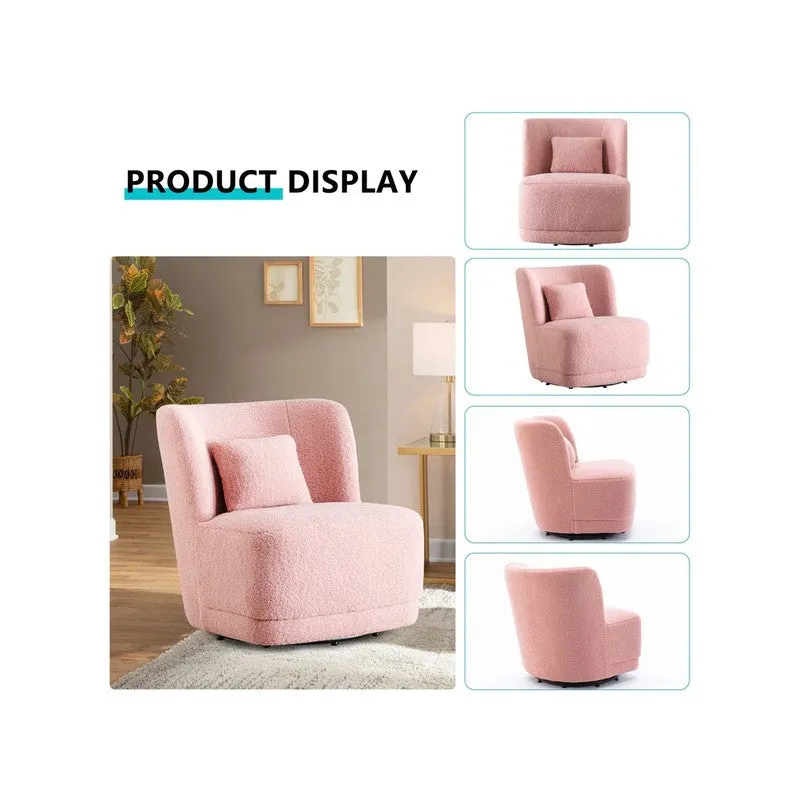 Urbano Neem Wood Accent Chair - Pink media 7