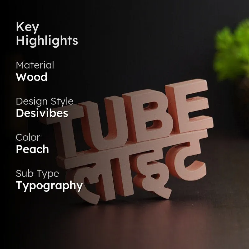 Tube Light Typography Showpiece media 2