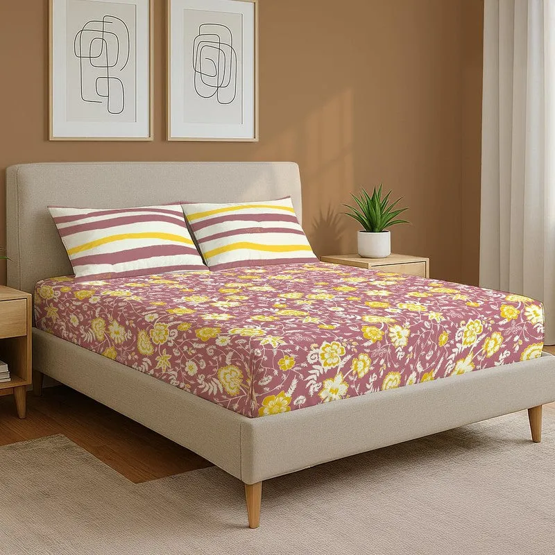 Urban Space Gulnaar Soft Cotton Bedsheet - 144 TC media 1