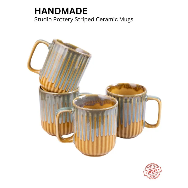 Cerava Ceramic Coffee Mug (300 mL Each) - Set of Four media 6