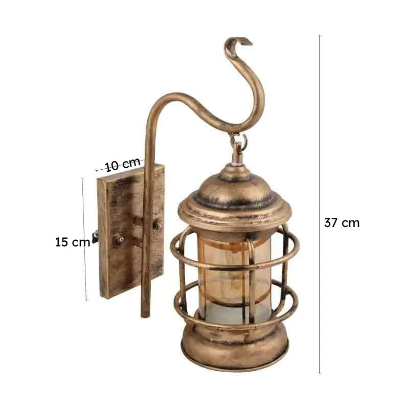 Shahi Darbar Lantern Glass & Metal Lamp media 6