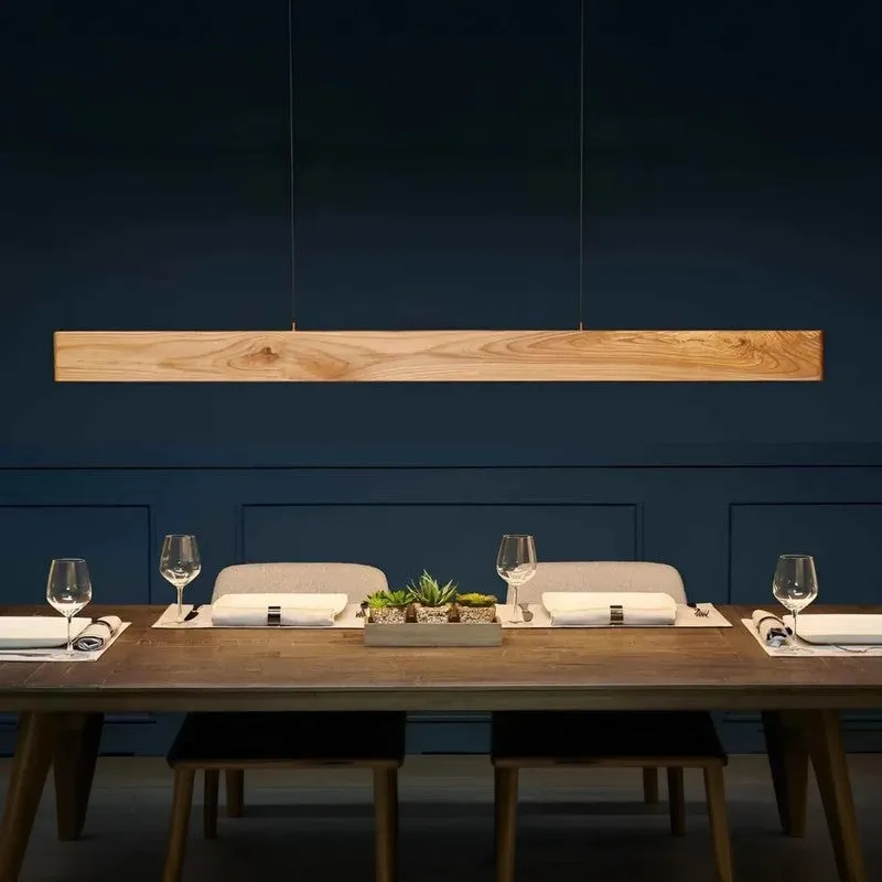 Pine Wood Timber LED Ceiling Lamp media 3