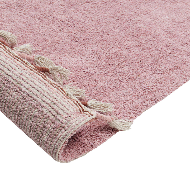 Serene Soft Tufted Cotton Area Rug - Mauve media 5