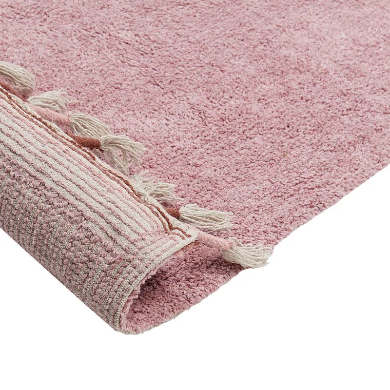 Serene Soft Tufted Cotton Area Rug - Mauve media 5