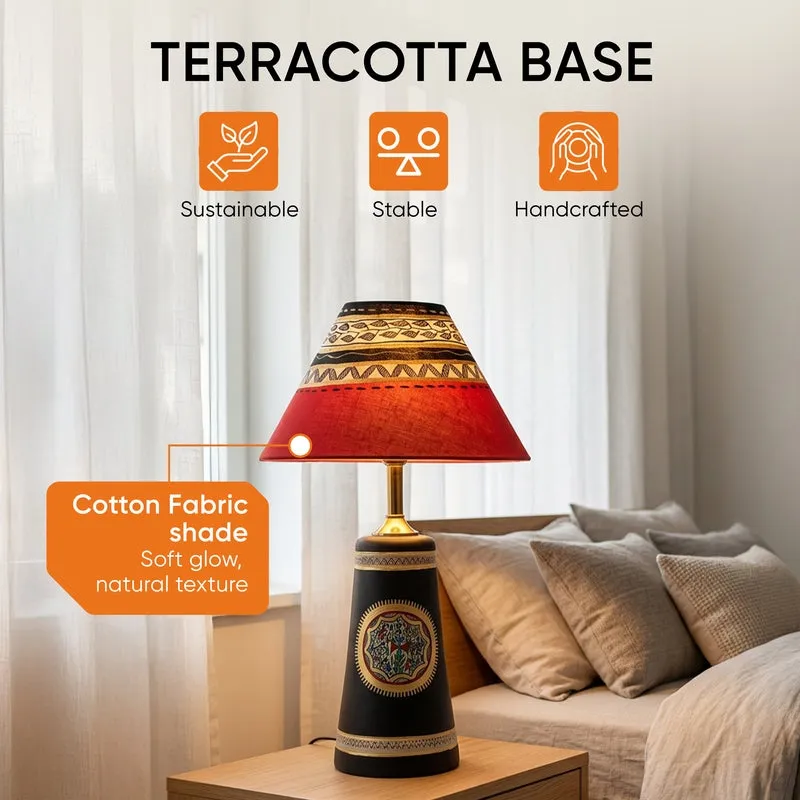 Soma Warli Painted Table Lamp - Multicolor media 11