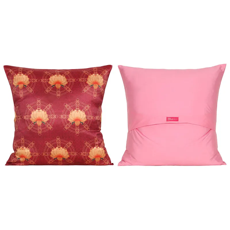 India Circus Arcane Bloom Printed Velvet Cushion Cover - Set Of Five media 4
