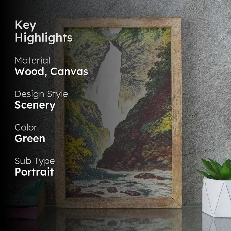 Waterfall Scenery Canvas Painting media 2