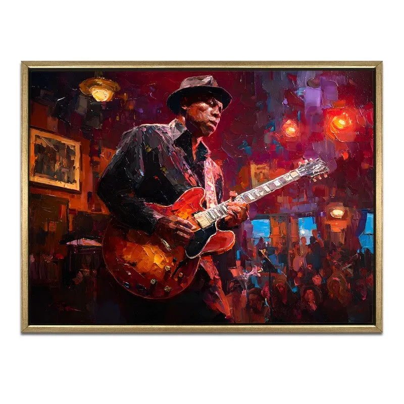 Guitarist Canvas Wall Painting With Frame media 3