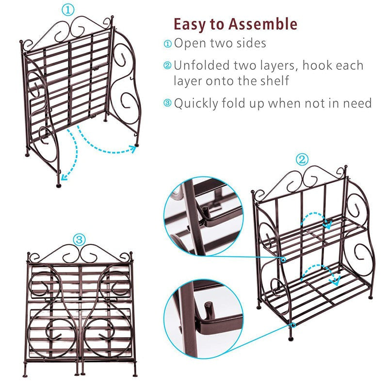 Tierion Foldable Metal Spice Rack media 4