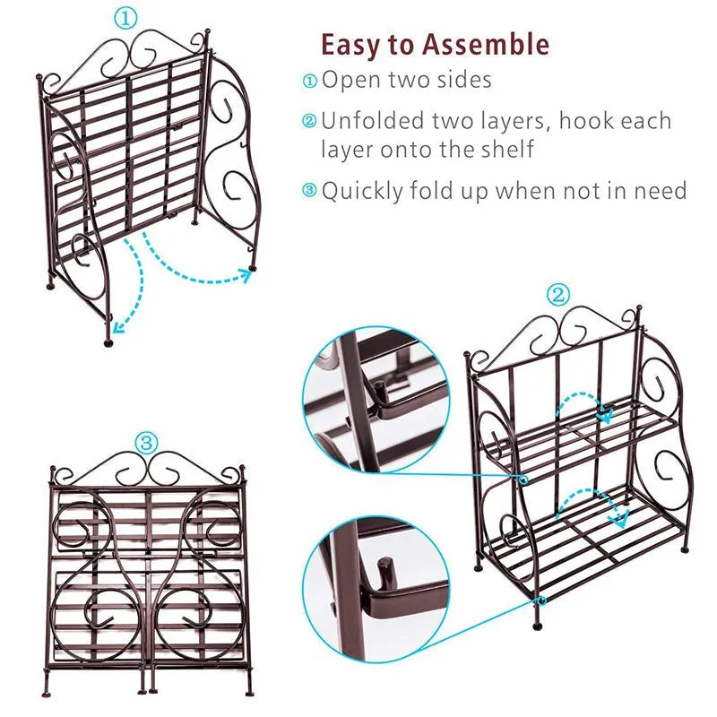 Tierion Foldable Metal Spice Rack media 4