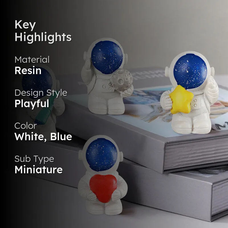 Astronauts Resin Showpiece - Set Of Four media 2