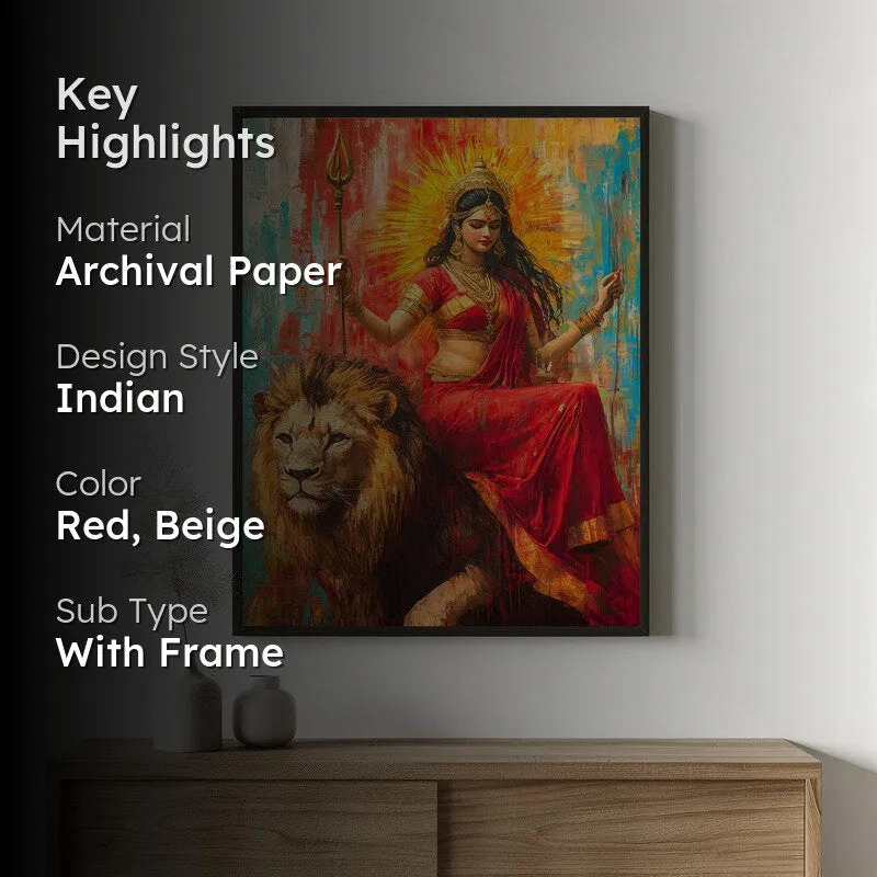 Vanagopala Spiritual Archival Paper Wall Painting With Frame - Black media 2