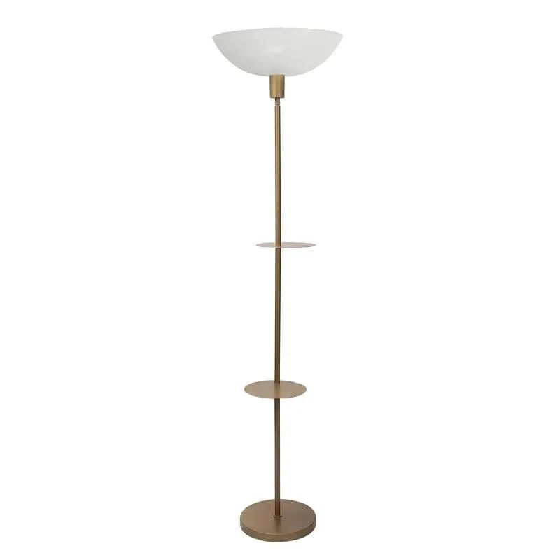 Corvina Gold Floor Lamp With Shelf media 5