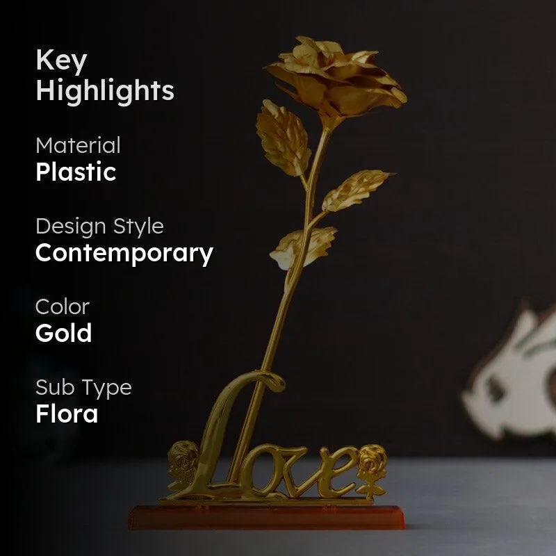Forever Your Lover Valentine Showpiece - Gold media 2