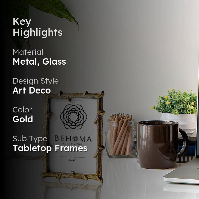 Twig Beauty Metal & Glass Table Photo Frame media 2