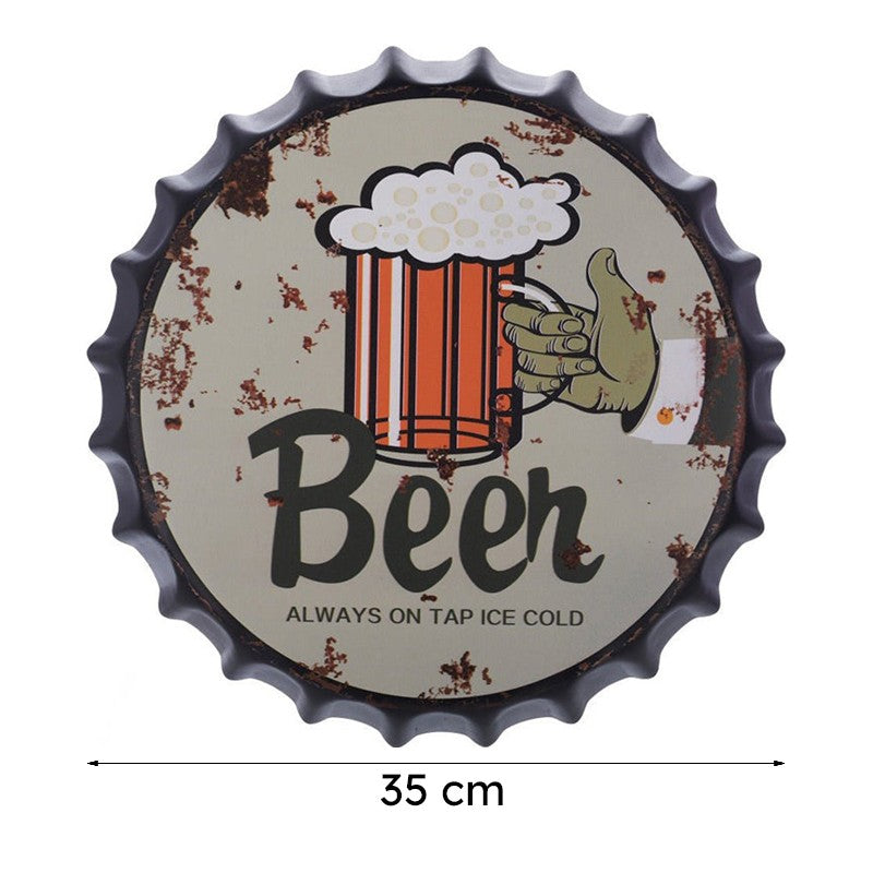 Beer Always On Tap Bottle Cap Metal Wall Accent media 8