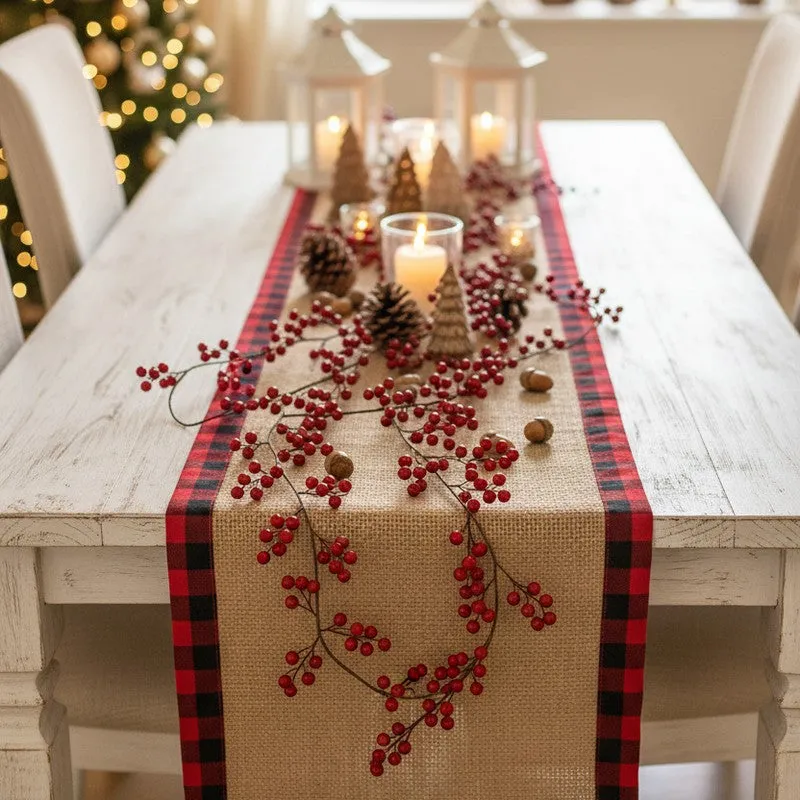 Ruby Cherry Garland Foam Christmas Ornament - Red media 6