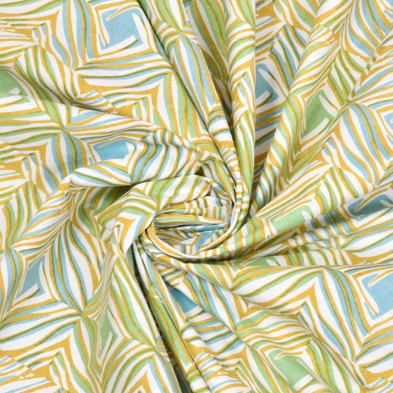 Desert Charm Cotton Bedsheet (Yellow,Blue) - 120 TC media 4