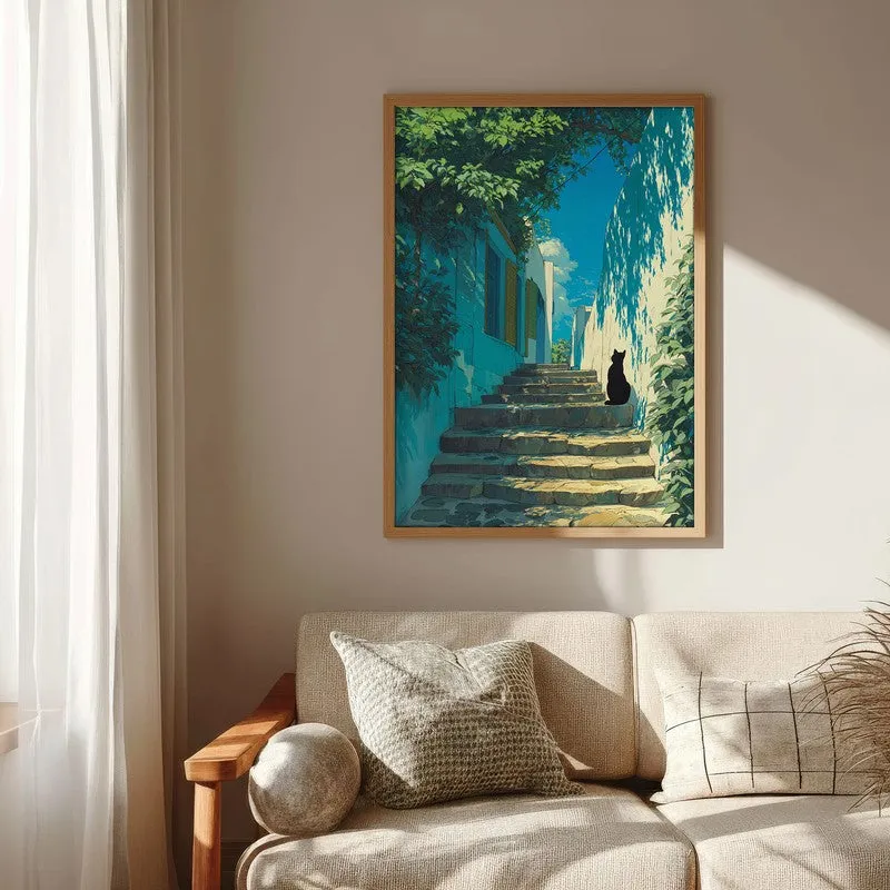 Shadow Play Canvas Wall Painting - Brown Frame media 6