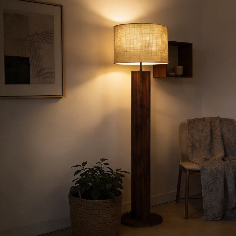 Yvette Rustic Wooden Floor Lamp media 5