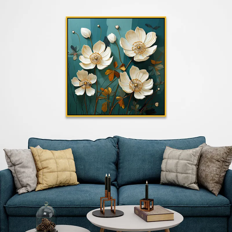 Flora Pure Canvas Wall Art With Frame media 4